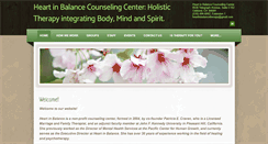 Desktop Screenshot of heartinbalancetherapy.com